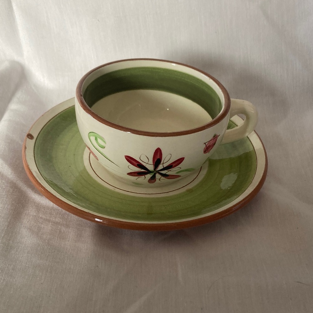 Vintage Stangl Carnival  Cup and Saucer Set